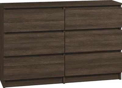 Produktbild von Roe Furniture | Kommode - 6 Schubladen - 120 cm - Wenge - Modernes Design - Hohe Funktionalität - Sideboard