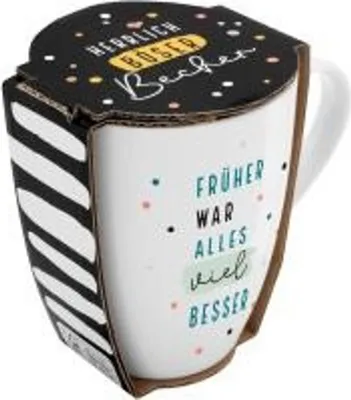 Produktbild von Tasse Motivdruck 'Früher war alles viel besser', Banderole