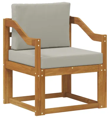 Image de Canapé d'extérieur vidaXL en bois d'acacia massif et polyester