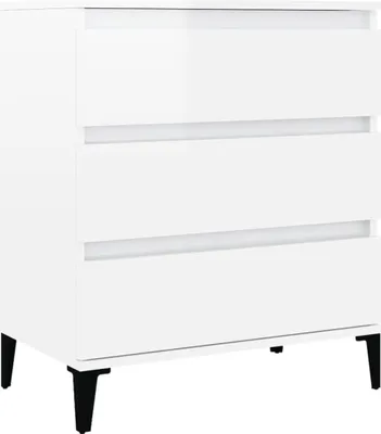 Zdjęcie produktu dla vidaXL Kredens biały wysoki połysk 60x35x70 cm materiał drewnopochodny