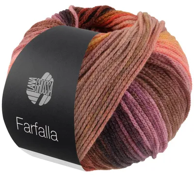 Produktbild von Lana Grossa - Farfalla 0010 lachs, orange, rosa, grau, graubraun, anthrazit, graulila, fuchsia