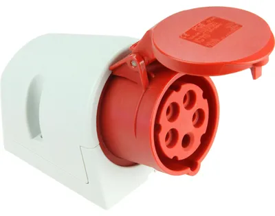 Produktbild von CEE-Wandsteckdose mit Klappdeckel IP44 5-polig 16A