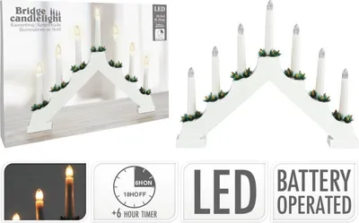 Immagine prodotto di Decorazione natalizia Portacandele LED 7 candele bianco