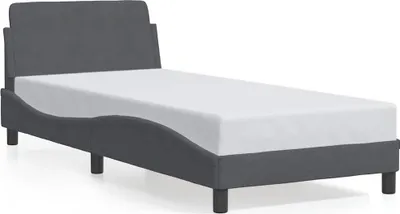 Obrázek produktu pro Rám postele "Dover" tmavě šedý 90x200 cm sametový