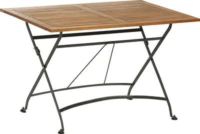 Produktbild von Dehner Klapptisch Balkontisch Tegernsee, ca. 120 x 80 x 74 cm, FSC®-em Akazienholz/Stahl, hellbraun