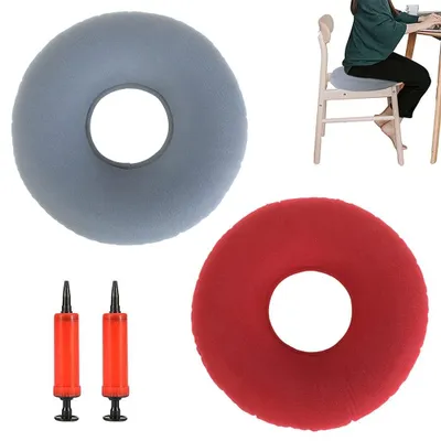 Produktbild von Solidchoice – 2 Stück Donut-Sitzkissen mit Pumpe für mehr Komfort