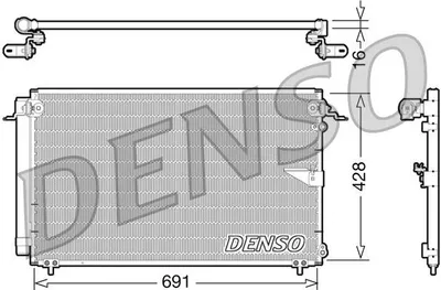 Produktbild von DENSO DCN51008 Kondensator Klimaanlage Klimakondensator für LEXUS LS (UCF30) +Trockner