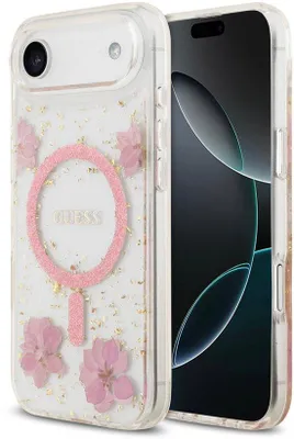 Produktbild von Guess Back Cover – iPhone 17 Air – Rosa – MagSafe – Stoßdämpfendes TPU mit