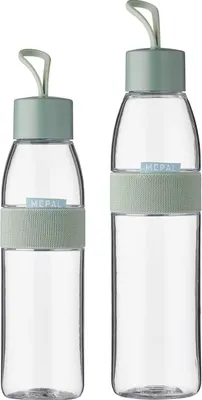 Produktbild von Mepal - Duo Pack Trinkflasche Ellipse Nordic Sage - 500 & 700 ml Inhalt - auch für kohlensäurehaltige Getränke - bruchfestes Material - auslaufsicher - Spülmaschinengeeignet