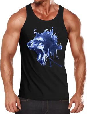 Produktbild von Herren Tank-Top Brülender Löwe Screaming Lion Muskelshirt Muscle Shirt Neverless®  L