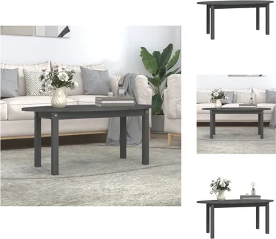 Produktbild von vidaXL Couchtisch Grau 110x55x45 cm Massivholz Kiefer -  Couchtische