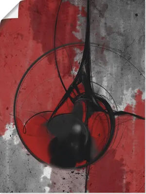 Produktbild von ARTland Poster Abstrakt in rot und schwarz Größe: 45x60 cm