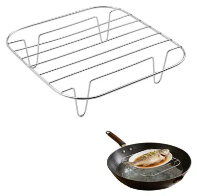 Grillrost für Heißluftfritteusen, 19x19x4,8 cm, Edelstahl S304