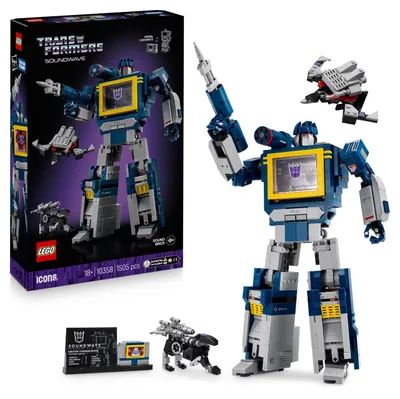 Obrázok produktu pre LEGO ICONS Transformers: Soundwave, Stavebnica, 18 rok / roky, Plast, 1505 kusov, 1,78 kg