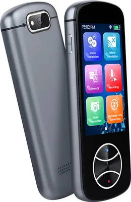 Image de Avizar, traducteur IA compact 107 langues avec photo hors ligne, gris