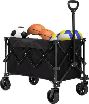 Obrázok produktu pre Skladací záhradný vozík, ťažký, béžový