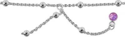 Produktbild von Fußkette - Sterlingsilber Zirkonia - pink