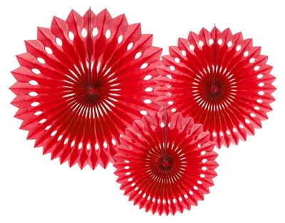 Produktbild von Dekofächer 30/25/20cm/3St. Rot