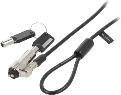 Produktbild von LogiLink NBS013, 1,8 m, Schlüssel, Schwarz, Silber