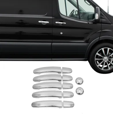 Image de Couverture de poignée de porte pour Ford Transit 2014-2025 en Acier Inox 12Pcs