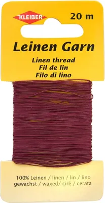 Produktbild von KLEIBER Leinengarn 20 m bordeaux gewachst