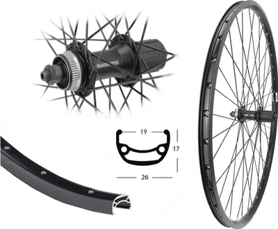 Produktbild von Aggro-X Hinterrad 28" Shimano Disc Centerlock schwarz MTB 8/9/10 Fach 19-622 Hohlkammer