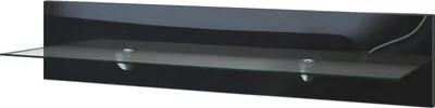 Produktbild von Vladon Wandregal Bari,  Germany, in Schwarz Hochglanz - Modernes Schweberegal (98 x 20 x 19 cm)