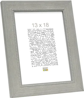 Produktbild von Deknudt S46KF7 Holzrahmen grau mit Perlenbiese 13x13 cm