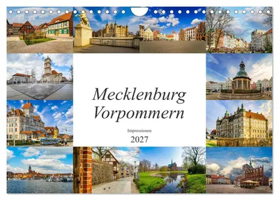 Produktbild von Mecklenburg Vorpommern Impressionen (Wandkalender 2027 DIN A4 quer), CALVENDO Monatskalender