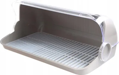 Zdjęcie produktu dla Duży pojemnik na chleb Lamela, plastikowy pojemnik na chleb, ciemnoszary
