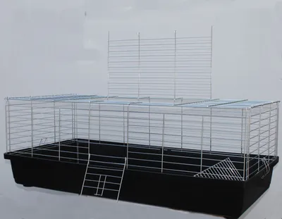 Produktbild von 1,20m Hasenkäfig Meerschweinkäfig schwarz