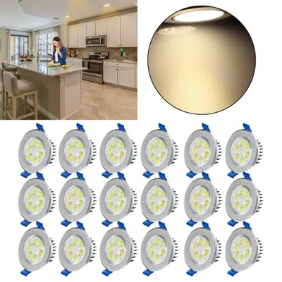 Productafbeelding van VA-Cerulean inbouwspots, 20 x 3W LED, 230V. Inbouwspots voor plafond, warm wit licht, niet dimbaar