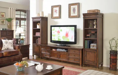 Produktbild von Klassische Wohn Wand Wohnzimmer Vitrine Sideboard RTV Regal Wände Schrank 3tlg.