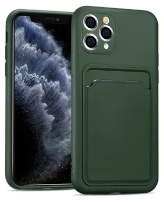 Immagine prodotto di Custodia per cellulare per Apple iPhone 11 Pro cover cover protettiva in silicone con slot per schede Slim Wallet Case, verde