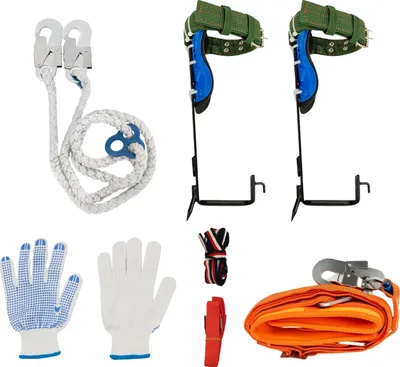 Image de Kit de grimpe d'arbre, capacité de charge 100 kg, ceinture de sécurité 2 m, vert