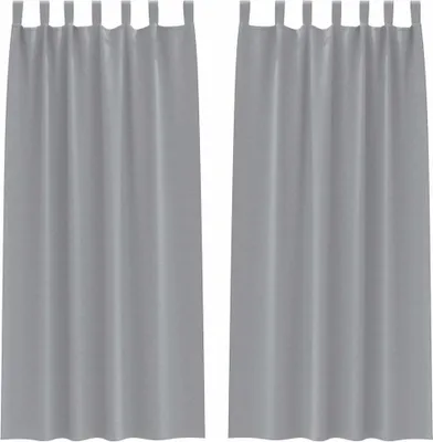 Zdjęcie produktu dla vidaXL Zasłony zaciemniające z pierścieniami 2 szt. jasnoszare 225 x 140 cm