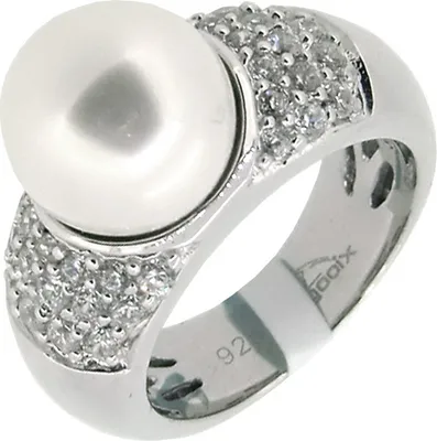 Produktbild von 943-03363-54 Ring mit Zirkonia und Muschelkernperle Gooix