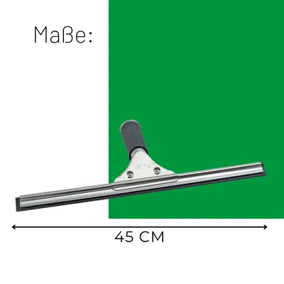 Immagine prodotto di Set economico Novaliv tergivetro e tergivetro professionale da 45 cm in acciaio inox con labbro in gomma sostituibile tergivetro pulizia finestre tergivetro tergivetro doccia finestra
