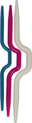 Image de Aiguilles à tricoter - 11 cm de long - coudées - Bleu