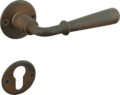 Immagine prodotto di Maniglie per porte vintage su rosetta con rosette a cilindro - per set