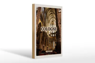 Produktbild von Holzschild Reise 20x30cm Köln Deutschland Kirche Dom Innen