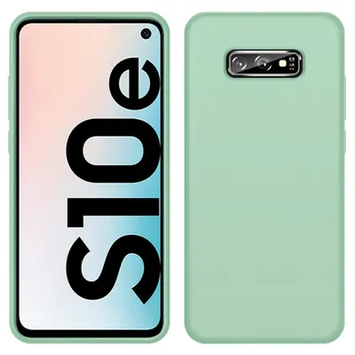 Obrázek produktu pro Pouzdro Galaxy S10e, tekuté silikonové pouzdro odolné proti nárazům a poškrábání ochranné pouzdro pro Samsung Galaxy S10e zelený