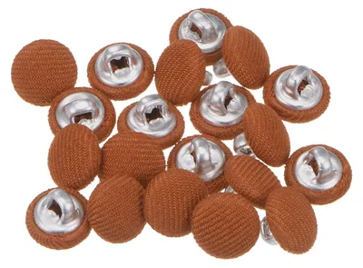 Stoffknöpfe 10 mm rund, orange, 20 Stück