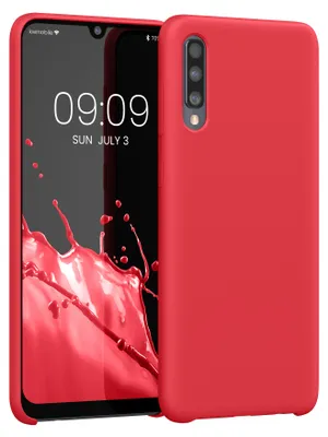 Produktbild von kwmobile Handyhülle für Samsung Galaxy A50 Hülle - Case Silikon - Kabelloses Laden - Schutzhülle Cover in Awesome Pink
