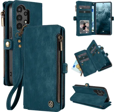 Produktbild von Handy Hülle für Samsung Galaxy A13 / A13 5G Geldbeutel Geldbörse RFID Schutz Klapphülle Cover Schutzhülle Wallet Farbe: Petrol