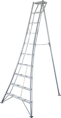 Produktbild von Niwaki aluminiowa 3-słupkowa drabina ogrodowa srebrna 231x148x303 cm
