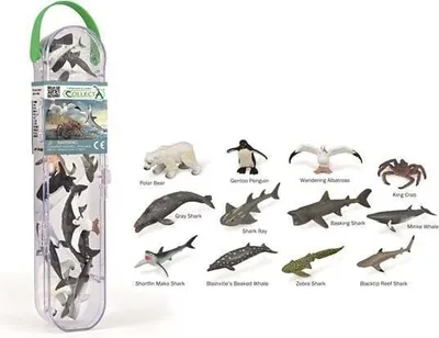 Zdjęcie produktu dla Pudełko 12 ręcznie malowanych minifigurek Zwierzęta morskie 3 A1211