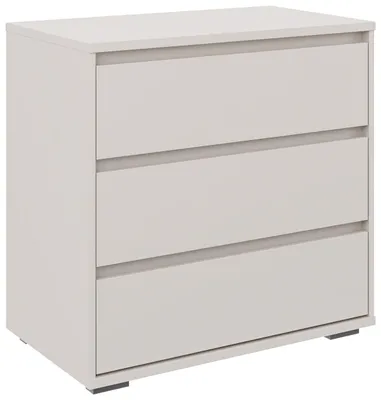Produktbild von Carryhome Kommode LINE, Kaschmir, 3 Schubladen, 78,8x80,1 cm, mit Griffmulde