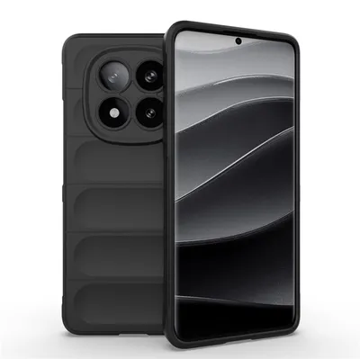 Productafbeelding van MobyDefend Hoesje - Geschikt voor Xiaomi Redmi Note 14 Pro Plus  -  TPU Gripcase - Zwart