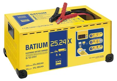 Image de Chargeur de batterie automatique à micro-processeur - GYS BATIUM 25.24X (6V-12V-24V)